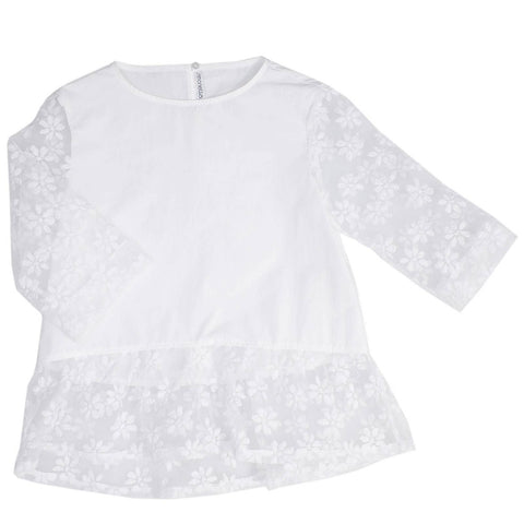 Simonetta Girls White Daisy Top Simonetta Girls White Daisy Top