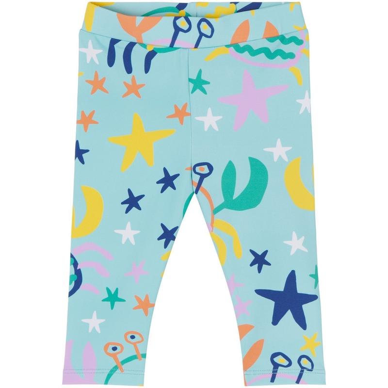 Stella McCartney Kids Baby Girls Pale Blue Print Leggings Stella McCartney Kids Baby Girls Pale Blue Print Leggings
