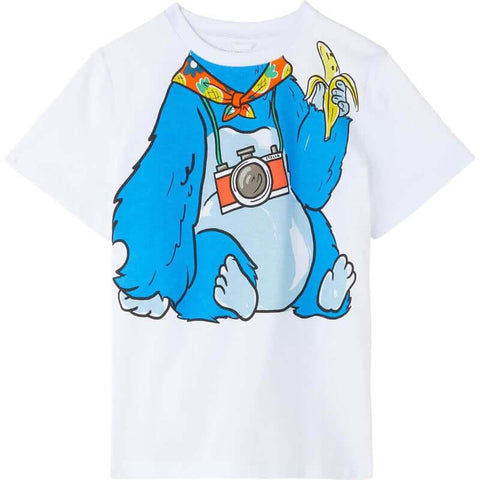 Stella McCartney Kids Baby Boys White Cotton T-Shirt Stella McCartney Kids Baby Boys White Cotton T-Shirt