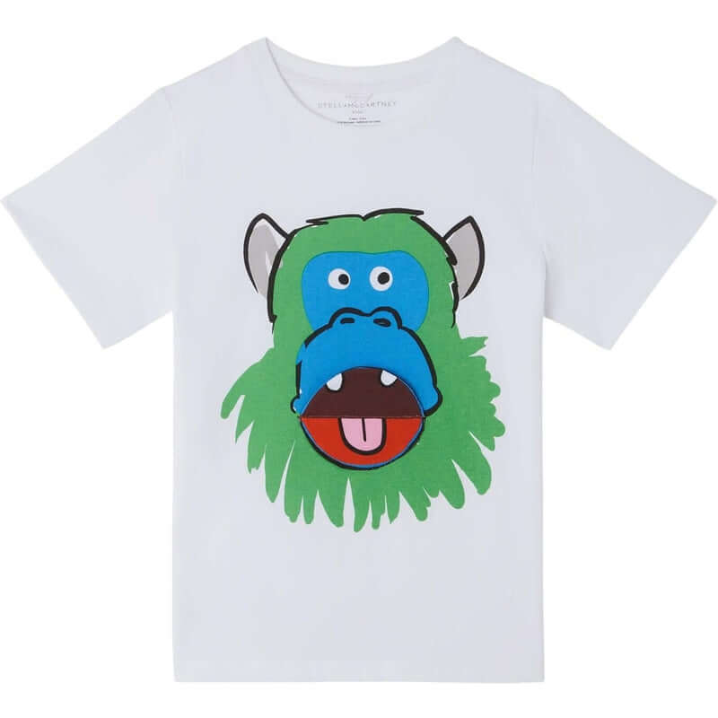 Stella McCartney Kids Boys White Organic Cotton T-Shirt Stella McCartney Kids Boys White Organic Cotton T-Shirt
