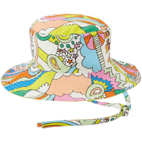 Stella McCartney Kids Girls Multicoloured Dream Bucket Hat Stella McCartney Kids Girls Multicoloured Dream Bucket Hat
