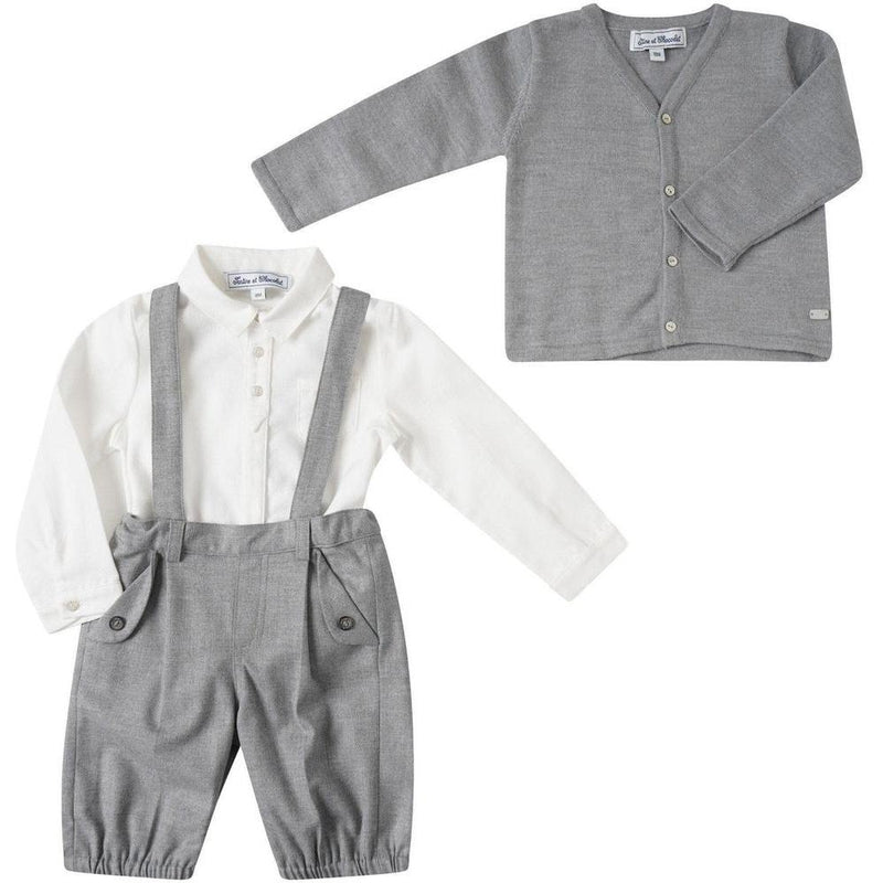 Tartine Et Chocolat Boys Grey 3 Piece Set Tartine Et Chocolat Boys Grey 3 Piece Set