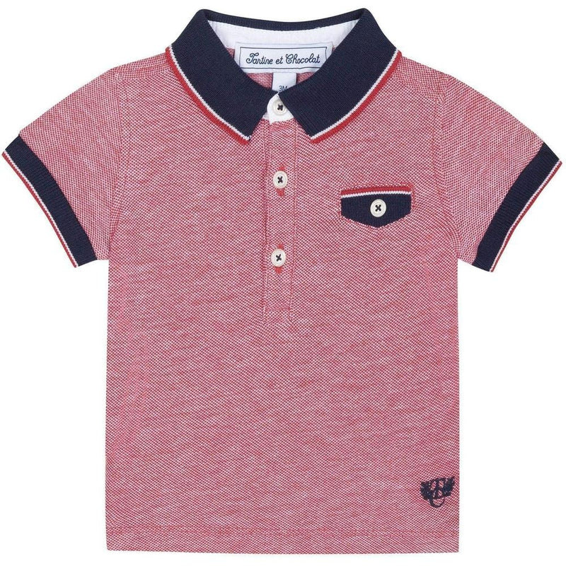 Tartine Et Chocolat Boys Red Polo Shirt Tartine Et Chocolat Boys Red Polo Shirt