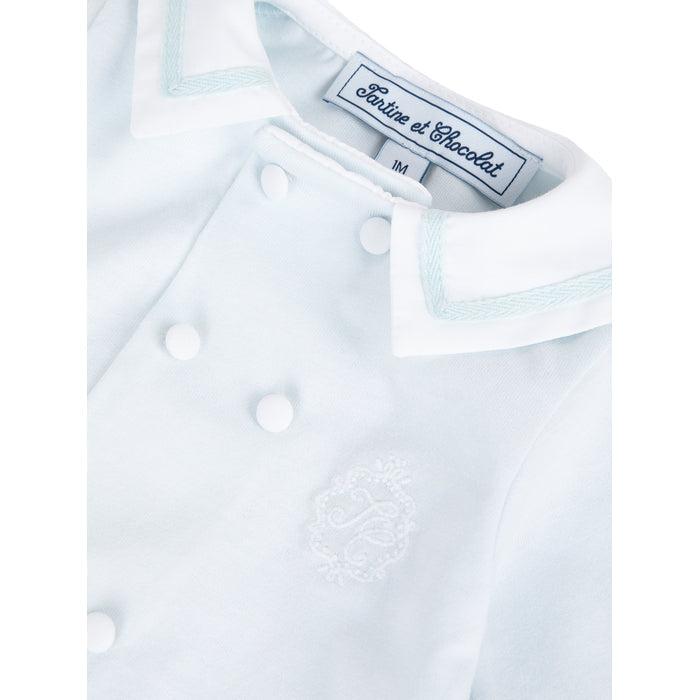 Tartine Et Chocolat Boys Sky Blue Babygrow Tartine Et Chocolat Boys Sky Blue Babygrow