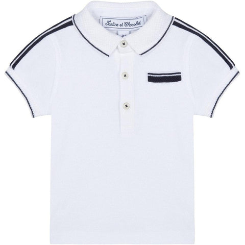 Tartine Et Chocolat Boys White Polo Shirt Tartine Et Chocolat Boys White Polo Shirt