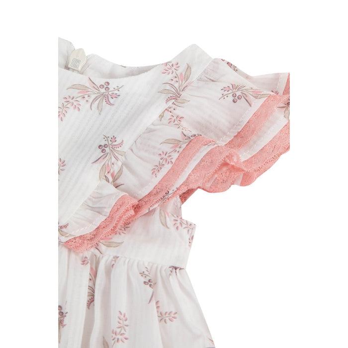Tartine Et Chocolat Girls Ivory Bouquet Print Dress Tartine Et Chocolat Girls Ivory Bouquet Print Dress