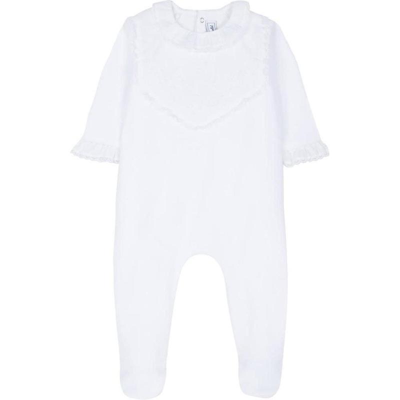 Tartine Et Chocolat Girls White Babygrow Tartine Et Chocolat Girls White Babygrow