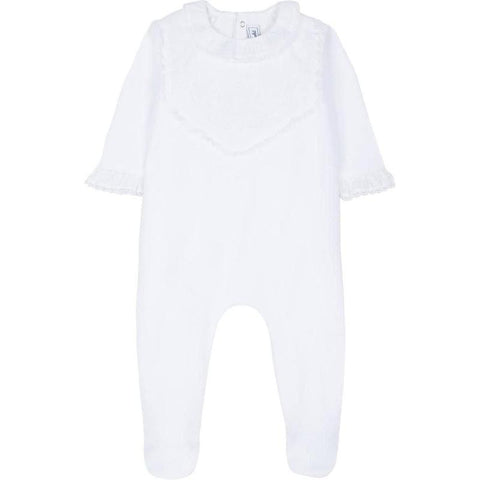 Tartine Et Chocolat Girls White Babygrow Tartine Et Chocolat Girls White Babygrow