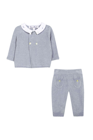 Tartine Et Chocolat Baby Boys Grey/Green 2 Piece Outfit Tartine Et Chocolat Baby Boys Grey/Green 2 Piece Outfit
