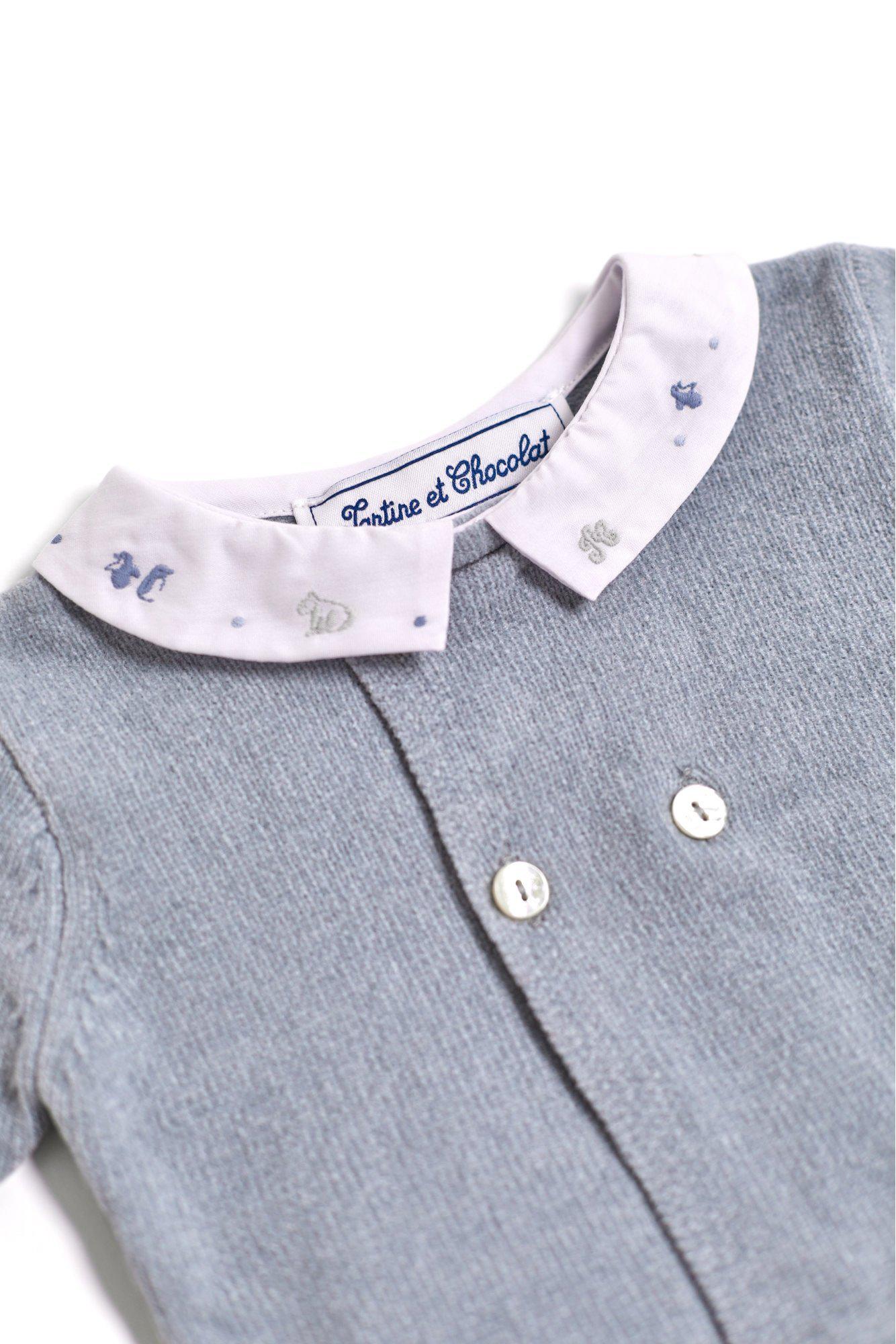 Tartine Et Chocolat Baby Boys Grey/Green 2 Piece Outfit Tartine Et Chocolat Baby Boys Grey/Green 2 Piece Outfit