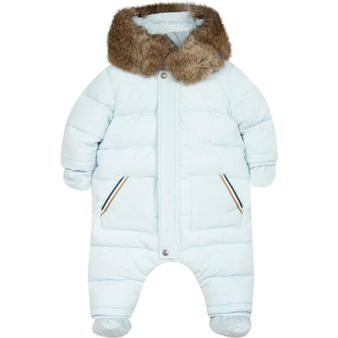 Tartine Et Chocolat Baby Boys Pale Blue Snowsuit Tartine Et Chocolat Baby Boys Pale Blue Snowsuit
