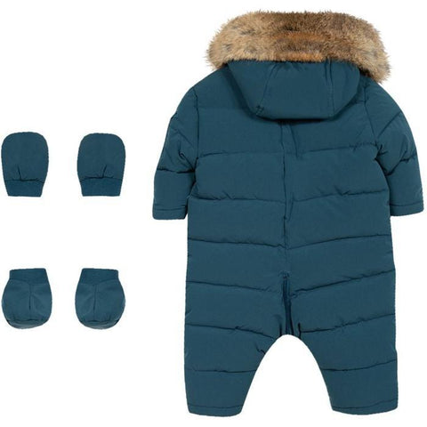 Tartine Et Chocolat Baby Boys Teal Blue Snowsuit Tartine Et Chocolat Baby Boys Teal Blue Snowsuit
