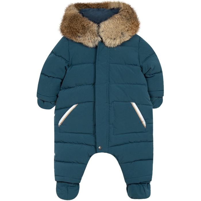 Tartine Et Chocolat Baby Boys Teal Blue Snowsuit Tartine Et Chocolat Baby Boys Teal Blue Snowsuit