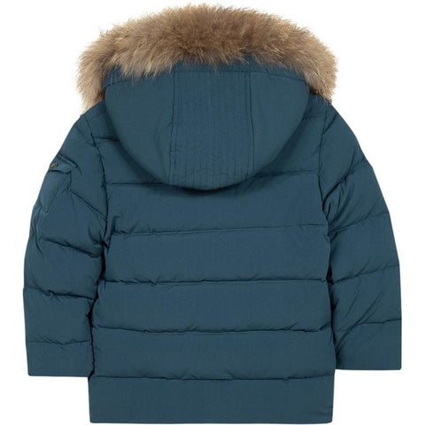 Tartine Et Chocolat Boys Blue Hooded Parka Tartine Et Chocolat Boys Blue Hooded Parka