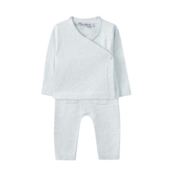 Tartine Et Chocolat Boys Sky Blue Cotton Knit Two Piece Tartine Et Chocolat Boys Sky Blue Cotton Knit Two Piece