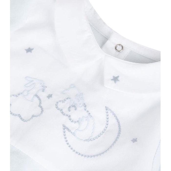 Tartine Et Chocolat Boys Sky Blue Velour Babygrow Tartine Et Chocolat Boys Sky Blue Velour Babygrow