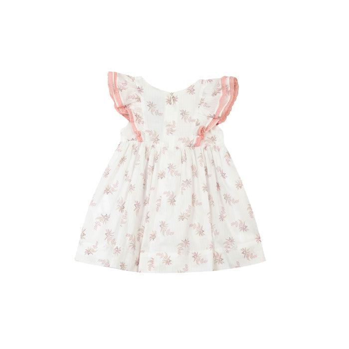 Tartine Et Chocolat Girls Ivory Bouquet Print Dress Tartine Et Chocolat Girls Ivory Bouquet Print Dress