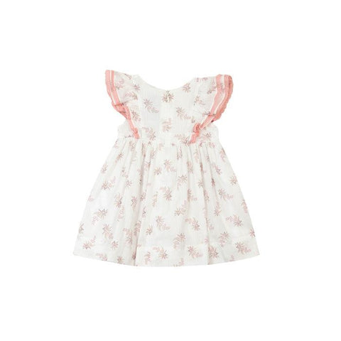 Tartine Et Chocolat Girls Ivory Bouquet Print Dress Tartine Et Chocolat Girls Ivory Bouquet Print Dress