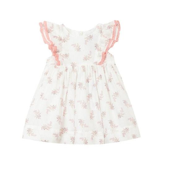 Tartine Et Chocolat Girls Ivory Bouquet Print Dress Tartine Et Chocolat Girls Ivory Bouquet Print Dress