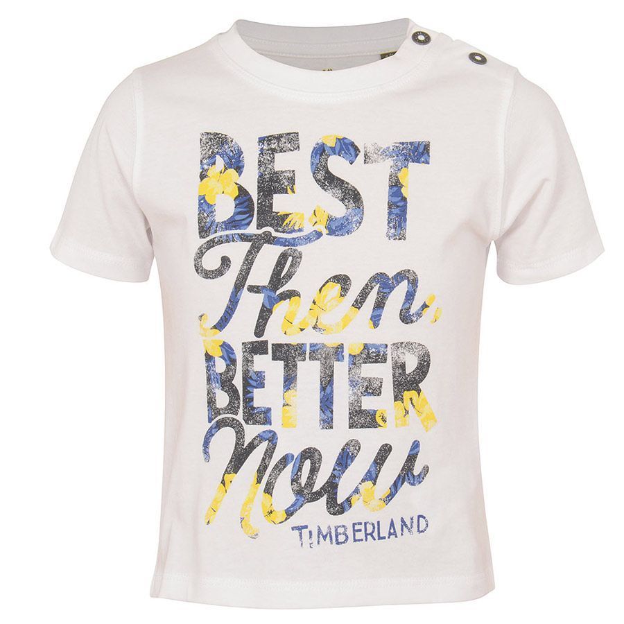 Timberland Kids Baby Boys White Faded T-Shirt Timberland Kids Baby Boys White Faded T-Shirt
