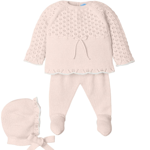 Mac Ilusion Baby Girls Pink Knitted Set