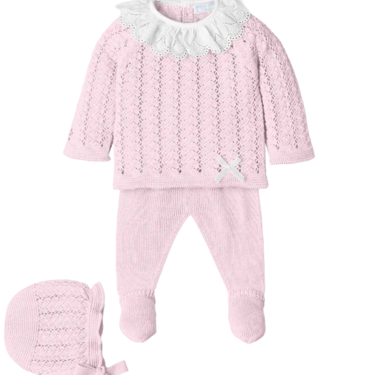 Mac Ilusion Baby Girls Pink Knitted Set