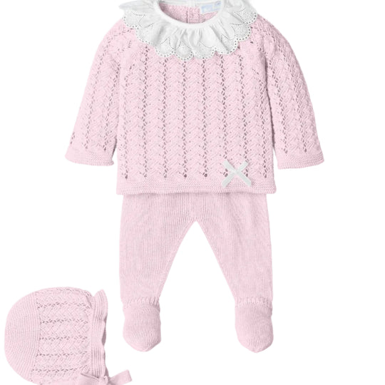 Baby Girls Pink Knitted Set