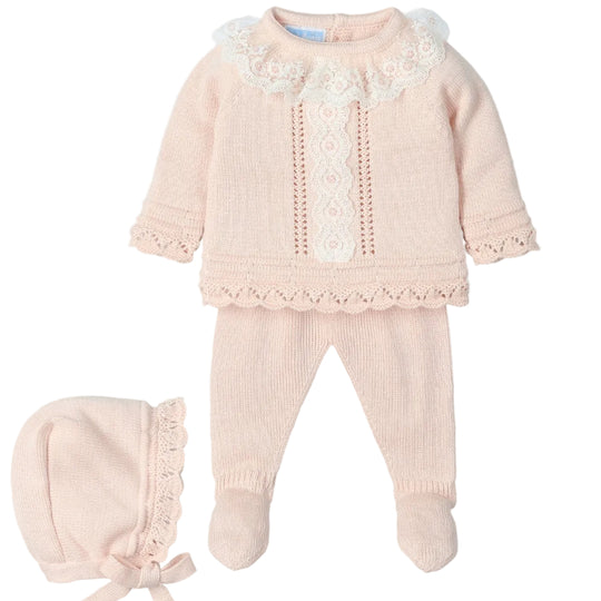 Baby Girls Pink Knitted Set