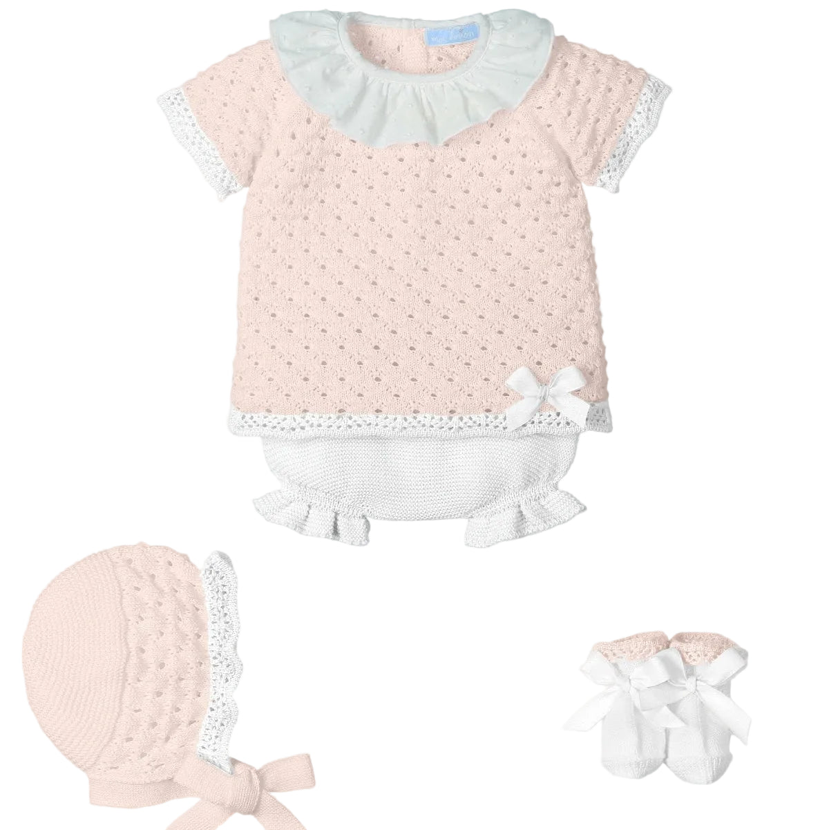 Mac Ilusion Baby Girls Pink Knitted Set
