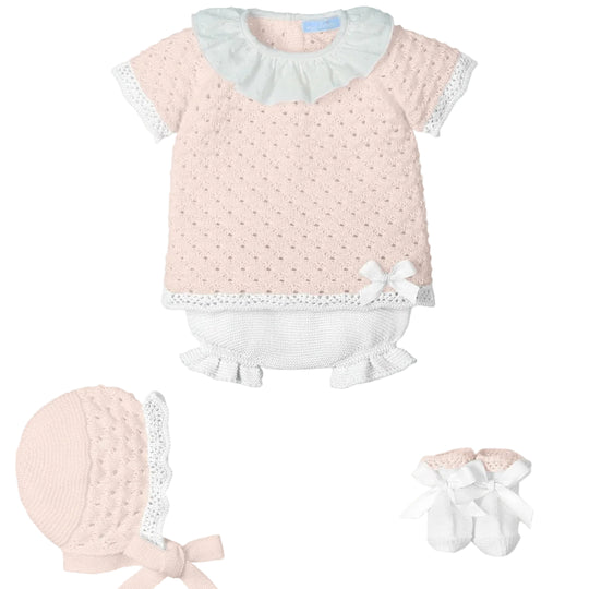 Baby Girls Pink Knitted Set