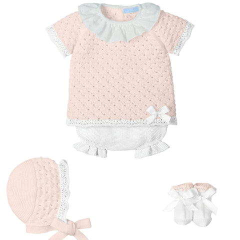 Mac Ilusion Baby Girls Pink Knitted Set