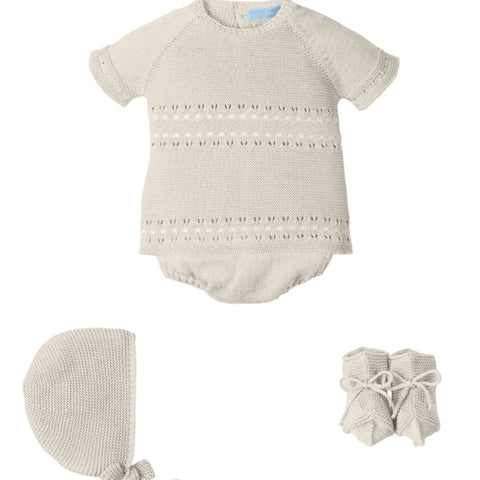 Mac Ilusion Baby Boys Beige Set