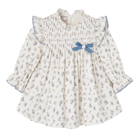 Baby Girls Blue Flower Dress