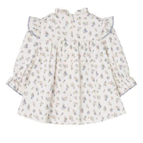 Baby Girls Blue Flower Dress