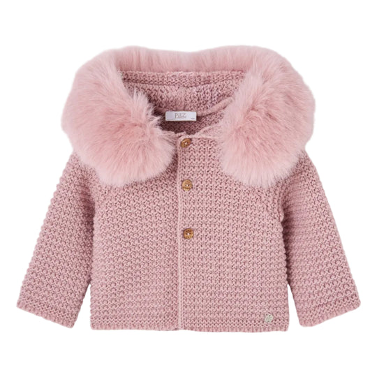 Baby Girls Pink Knitted Cardigan