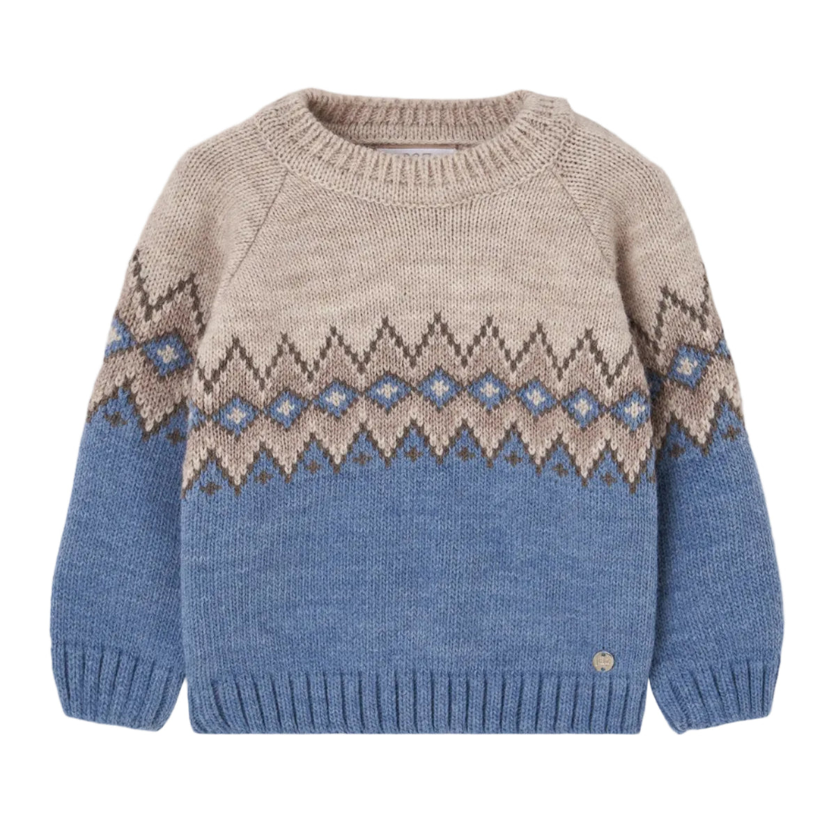 Boys Blue Fairisle Knitted Sweater