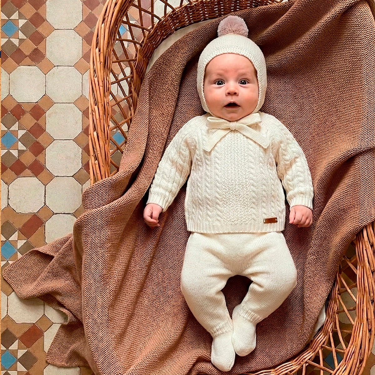 Mac Ilusion Boys Cream Knitted Set