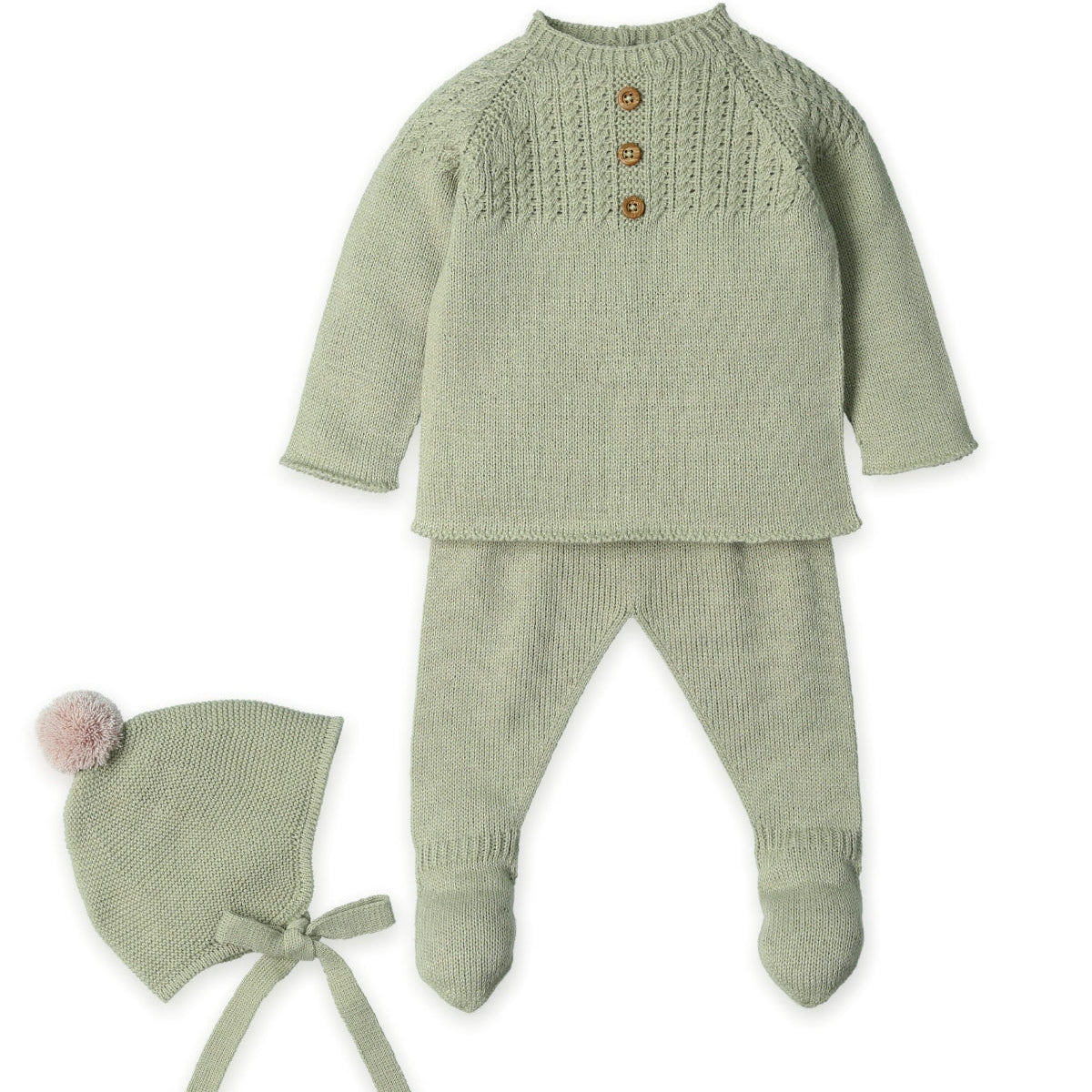 Mac Ilusion Boys Sage Green Knitted Set
