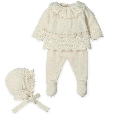Baby Girls Cream Knitted Set