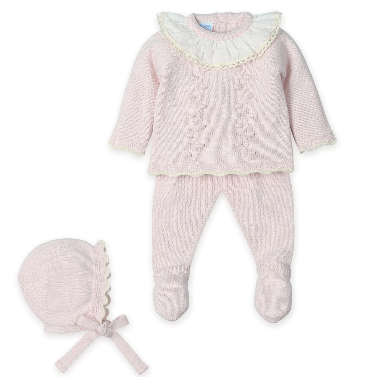 Mac Ilusion Baby Girls Pink Knitted Set