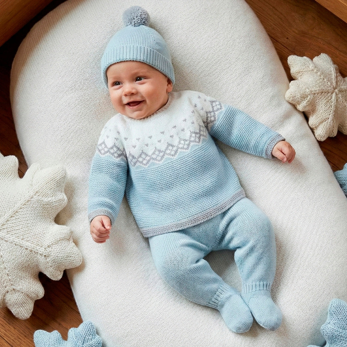 Mac Ilusion Boys Blue Fairisle Set