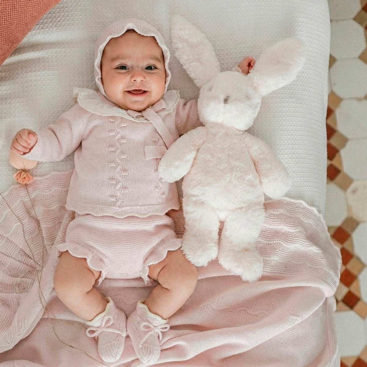 Mac Ilusion Baby Girls Pink Knitted Set 1