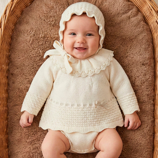 Baby Girls Cream Knitted Set
