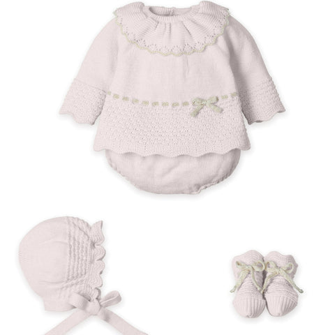 Mac Ilusion Baby Girls Pink Knitted Set