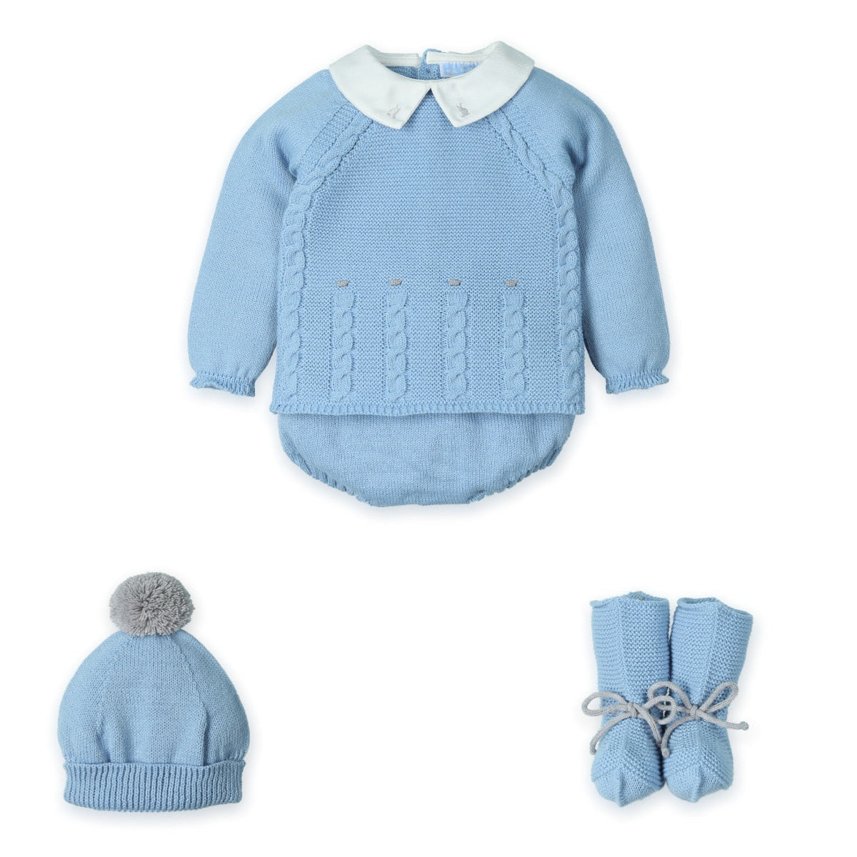 Mac Ilusion Boys Blue Knitted Short Set