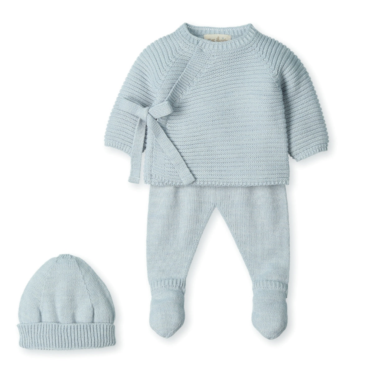 Mac Ilusion Boys Blue Wrap Over Knitted Set