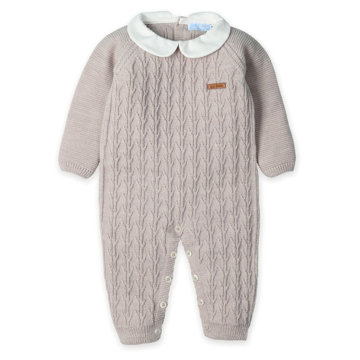Mac Ilusion Boys Beige Knitted Babygrow