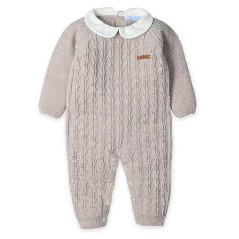 Mac Ilusion Boys Beige Knitted Babygrow