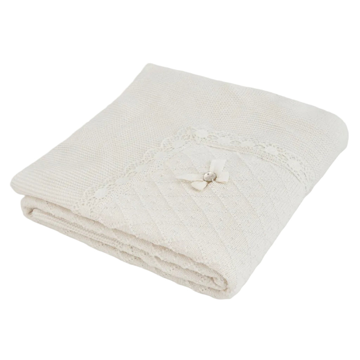 Baby Cream Lace Shawl