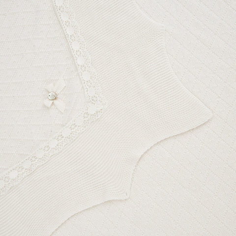 Baby Cream Lace Shawl